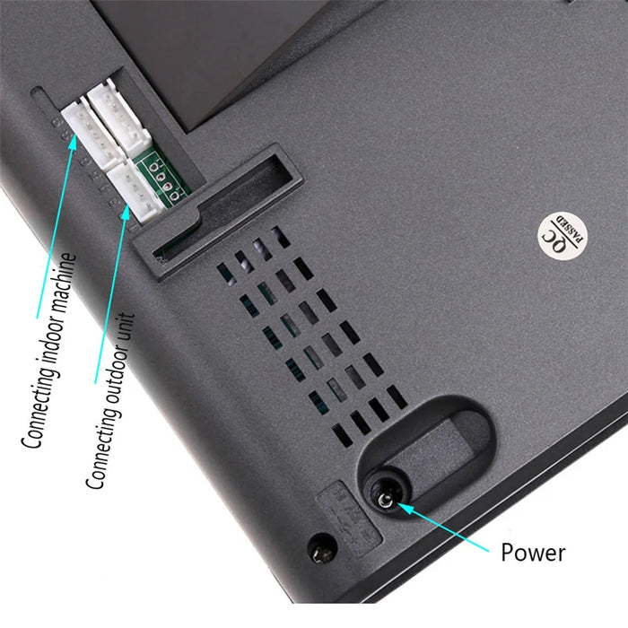 801FC21 1Pc 7-inch Monitor + 2Pcs HD Waterproof Camera Intercom Visual Doorbell, EU Plug - 7