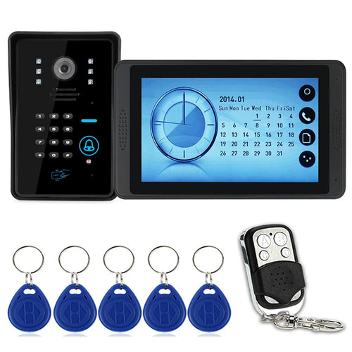 620MJIDS11 EU Plug 7" Video Doorbell Support Password / ID Card / Remote Unlock - 1