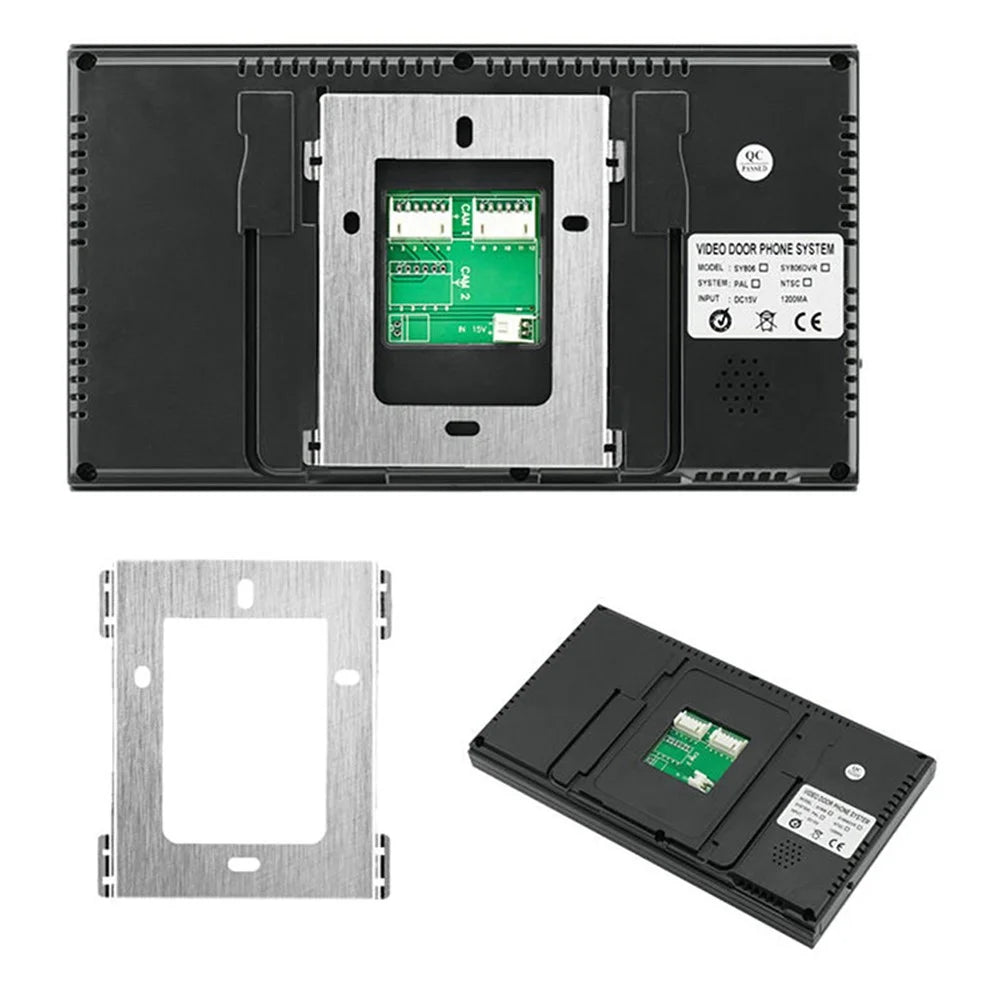 806FC11 7 Inch Color Screen Wired Intercom Video Doorbell System, EU Plug - 2