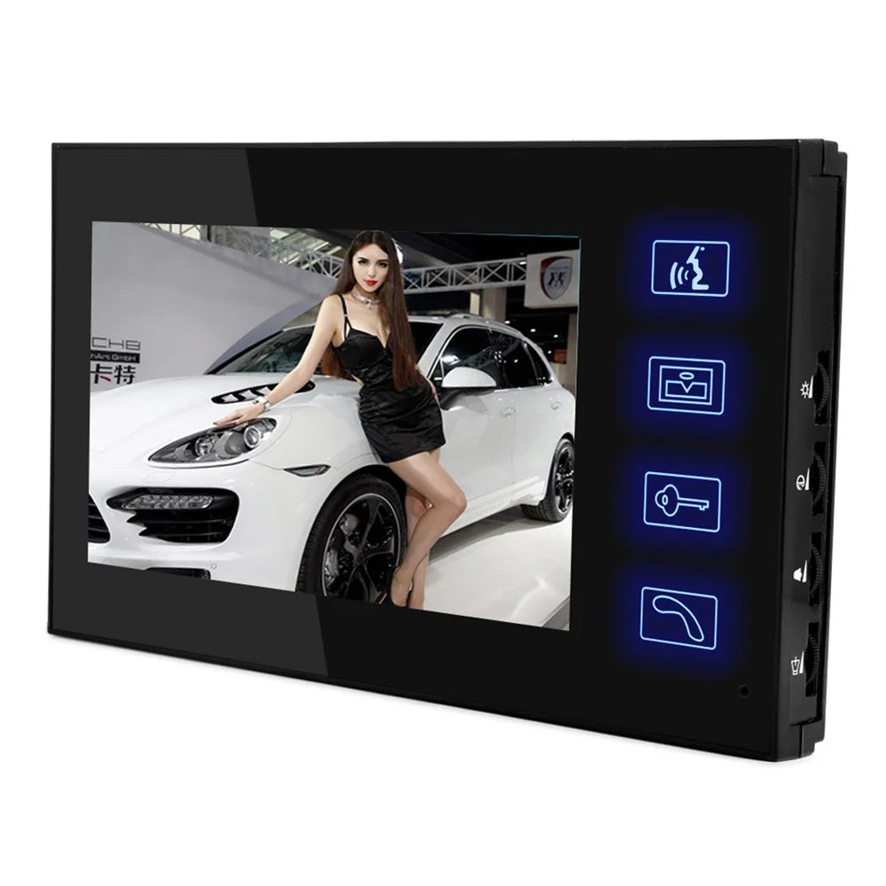 806FC11 7 Inch Color Screen Wired Intercom Video Doorbell System, EU Plug - 4