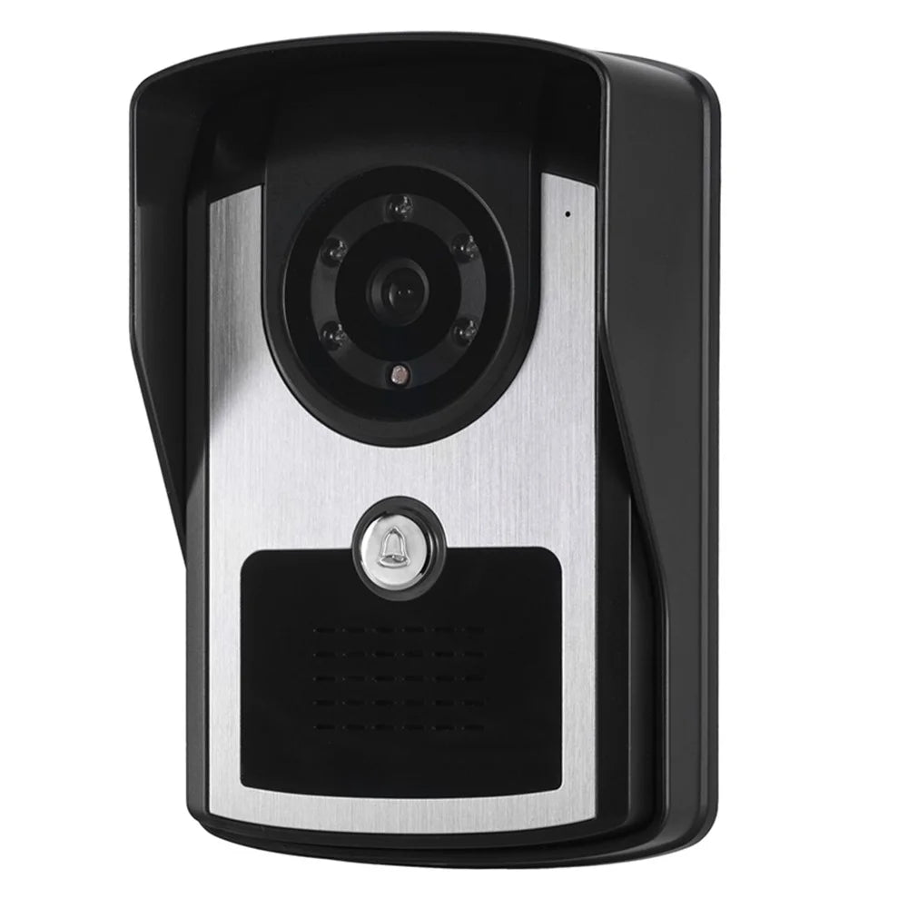 806FC12 EU Plug 7" Wired Intercom Video Doorbell System 1 Camera+2 Monitor - 2
