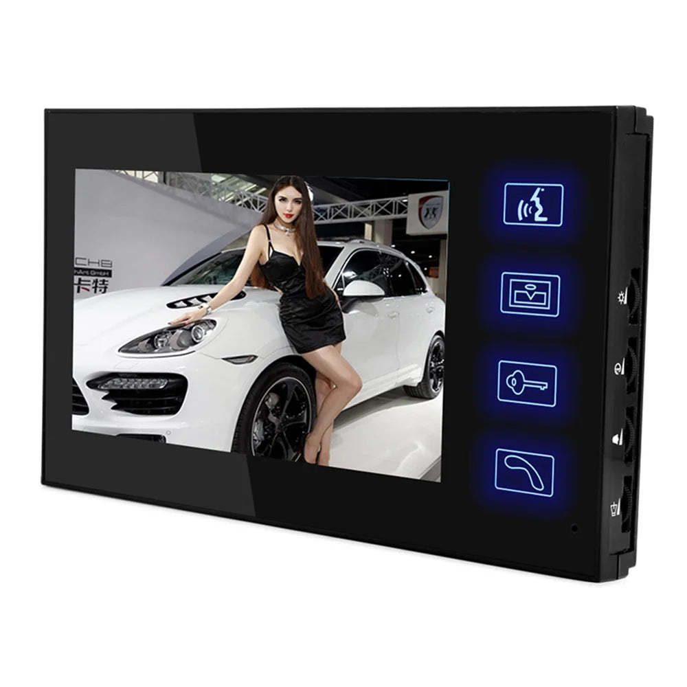 806FC12 EU Plug 7" Wired Intercom Video Doorbell System 1 Camera+2 Monitor - 3
