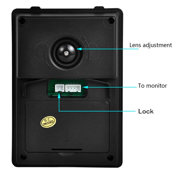 801FA12 1 Camera+2 Monitor EU Plug 7-inch Wired Video Doorbell Intercom Kit - 7