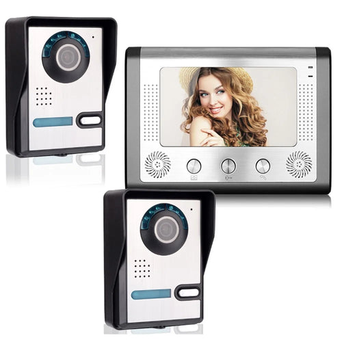 801FA21 EU Plug 7" Video Doorbell 2 Outdoor Camera with 1 Indoor Monitor - 1