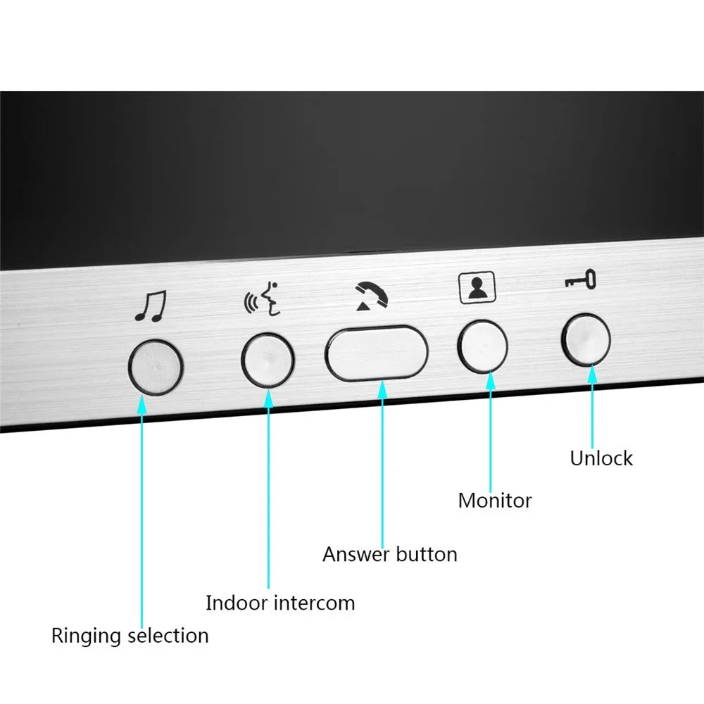 815FA11 7-inch Video Door Phone Intercom Doorbell Camera Monitor, EU Plug - 4