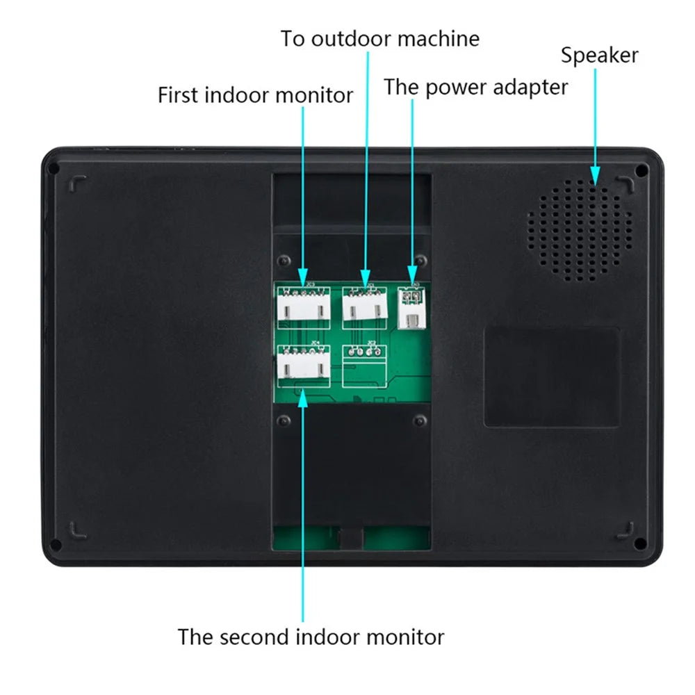 815FA11 7-inch Video Door Phone Intercom Doorbell Camera Monitor, EU Plug - 5