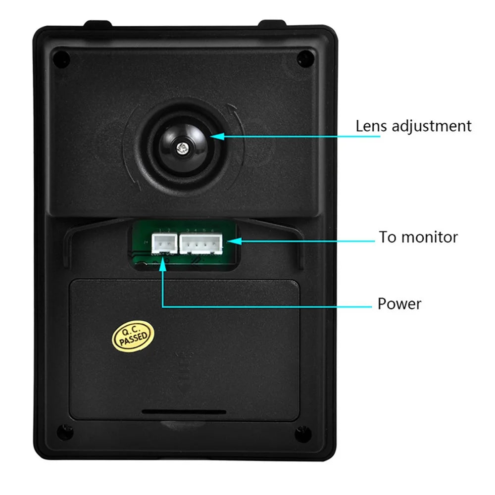 815FA11 7-inch Video Door Phone Intercom Doorbell Camera Monitor, EU Plug - 7