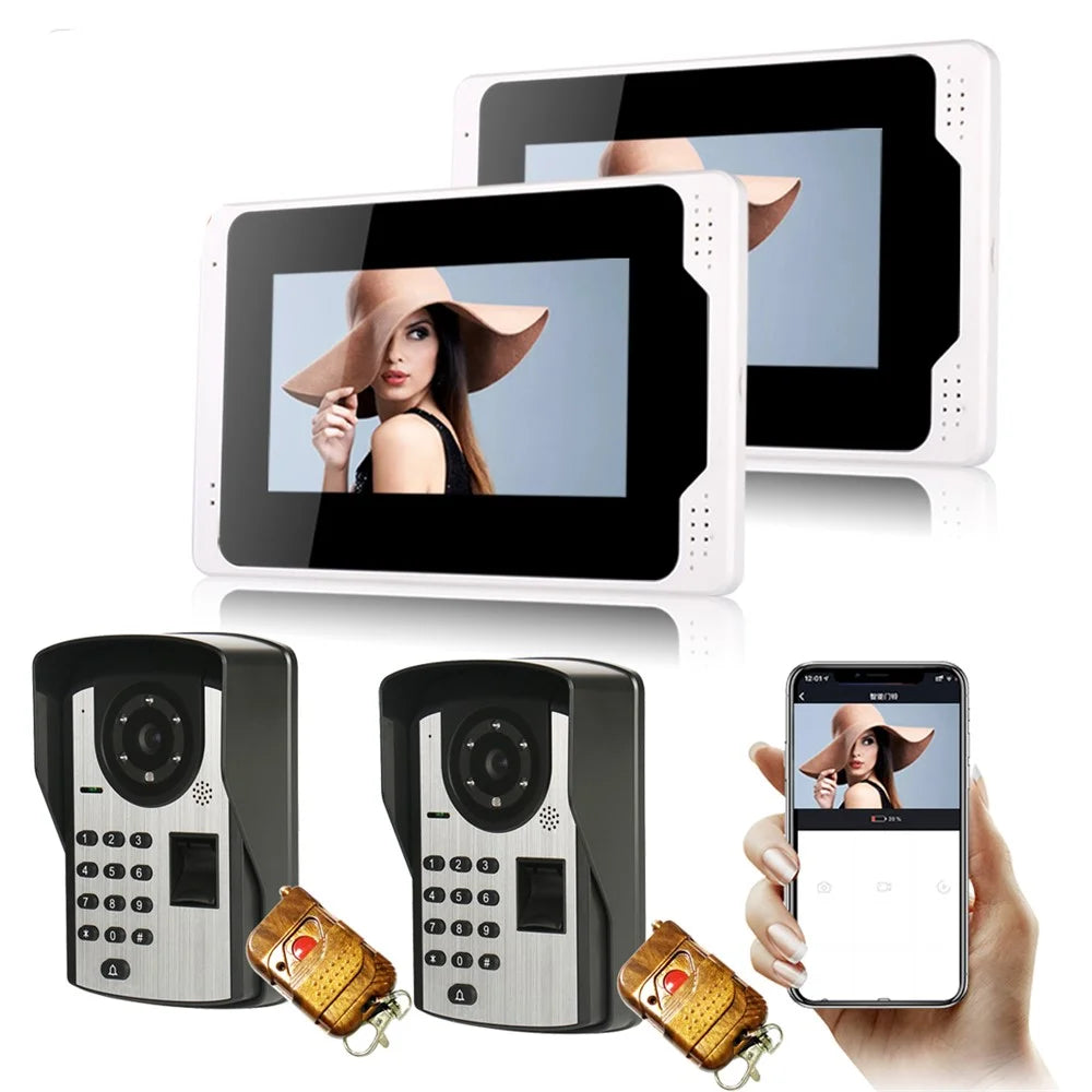 701FD22 Tuya Smart 1080P WiFi Visual Doorbell with Dual Display Support Motion Detection, EU Plug - 1