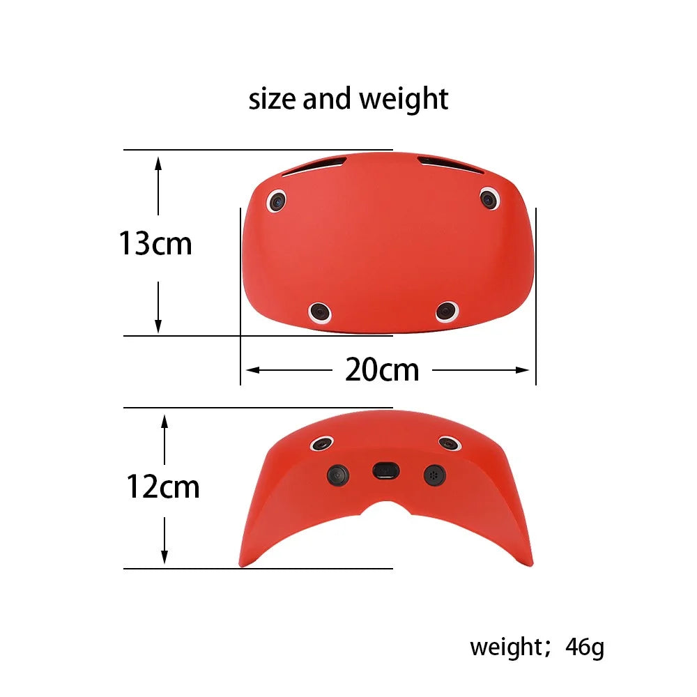 For Sony PlayStation VR2 Headset Protective Cover Flexible Silicone Case - Red - 3