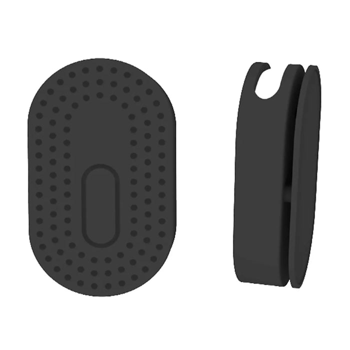 For Samsung Galaxy SmartTag2 Tracker Silicone Case Bluetooth-compatible Locator Cover with Adhesive - Black - 1