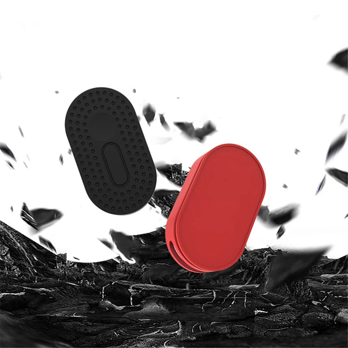 For Samsung Galaxy SmartTag2 Tracker Silicone Case Bluetooth-compatible Locator Cover with Adhesive - Black - 3