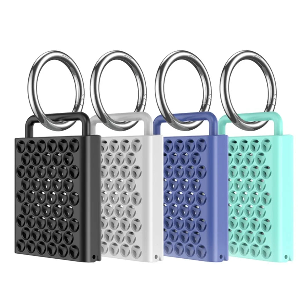 For Apple AirTag PC Hard Case Bluetooth-compatible Tracker Anti-drop Protective Cover  - Black - 5
