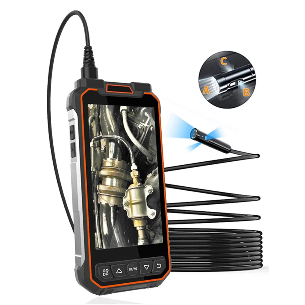 MS20 2m Hard Wire Triple Lens Endoscope LED Light Snake Borescope Inspection Camera - 1