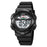 SKMEI 2153 50m Waterproof Wrist Watch TPU Strap EL Backlight Electronic Watch - Black / White Dial - 1