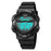 SKMEI 2153 50m Waterproof Wrist Watch TPU Strap EL Backlight Electronic Watch - Black / White Dial - 2