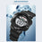 SKMEI 2153 50m Waterproof Wrist Watch TPU Strap EL Backlight Electronic Watch - Black / White Dial - 4