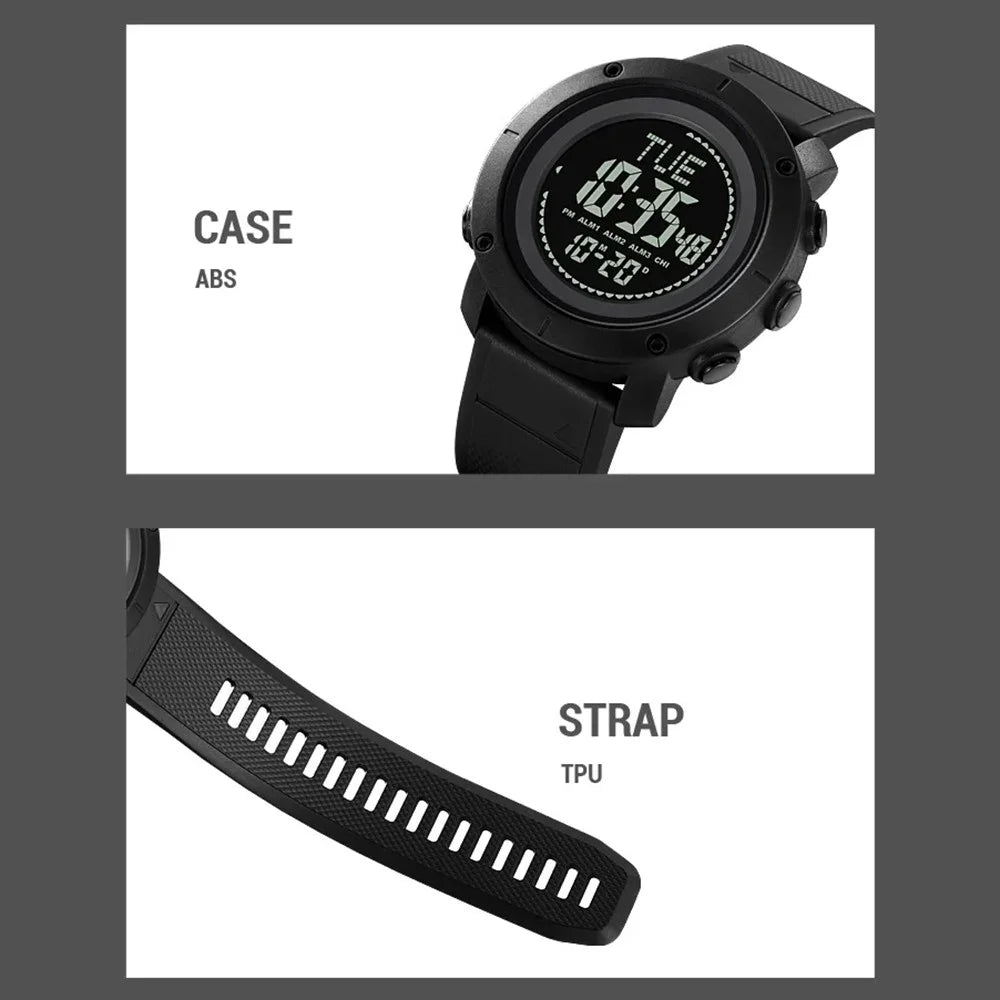 SKMEI 2095 Outdoor Sports 12  /  24H Multifunction Luminous Electronic Watch - Army Green - 4