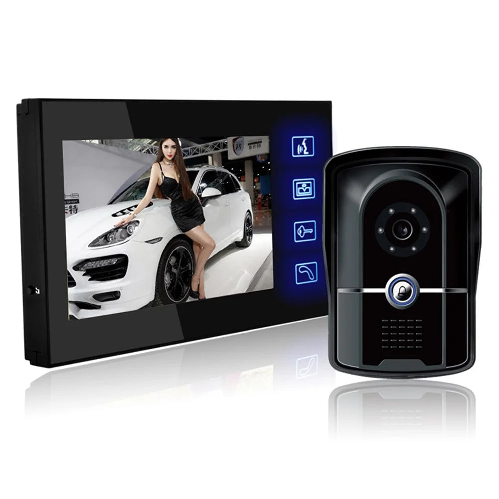 806FG11 7-inch Monitor Smart Electronic Video Viewer Door Bell Night Vision Camera Doorbell, EU Plug - 1
