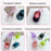 For Samsung Galaxy SmartTag2 TPU Case Bluetooth-compatible Tracker Cover with Ring Buckle - Green Bowknot+Green Ring - 6