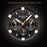 WLISTH S508 Men Calendar Luminous Quartz Watch with 3 Decorative Dials - Silver Case+Brown Dial+Steel Strap - 3