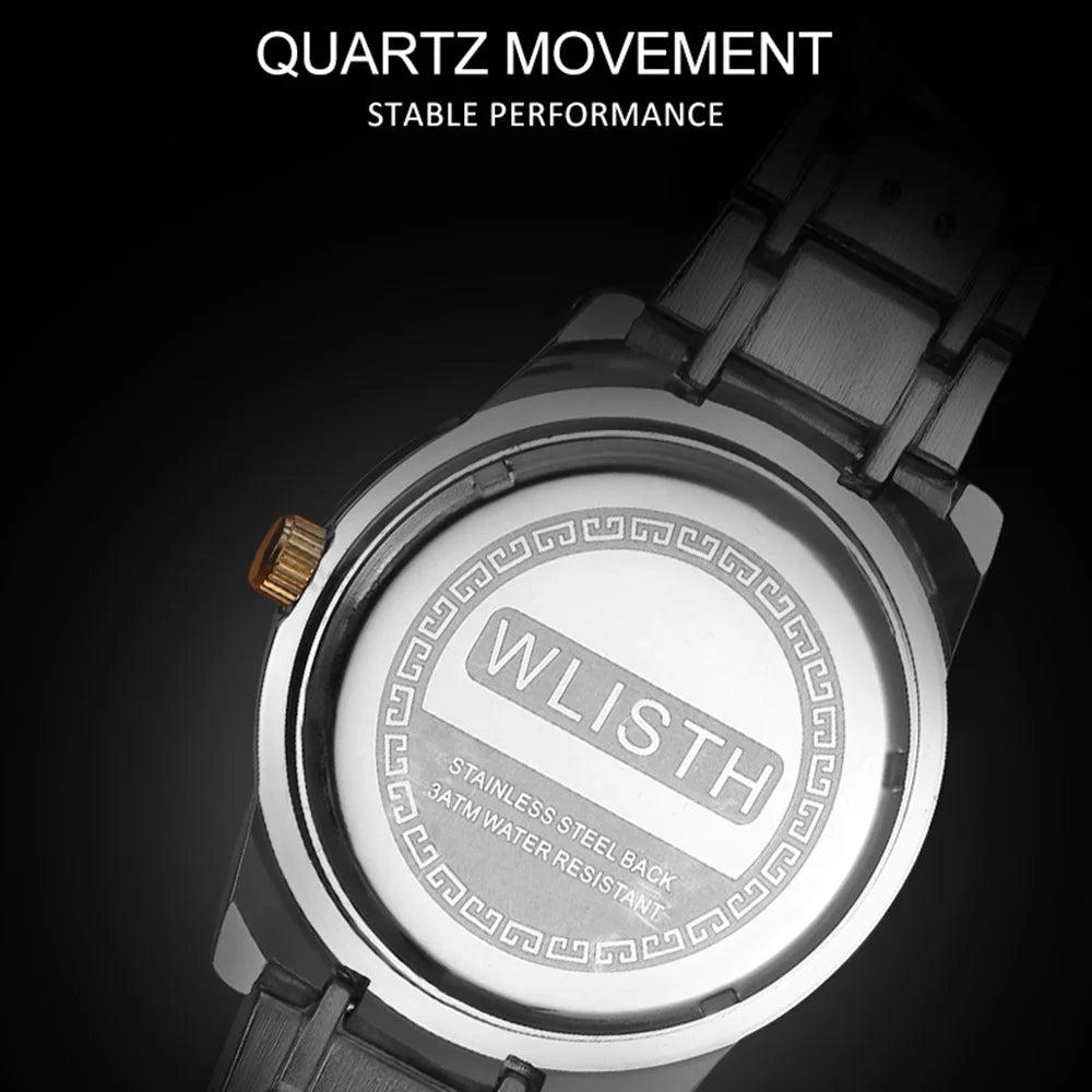 WLISTH S506 Men's Waterproof Calendar Date Week Display Quartz Watch - Silver - 4