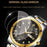 WLISTH Q351 Luminous Quartz Watch Bracelet with Calendar+Week Display - Black / For Men - 3