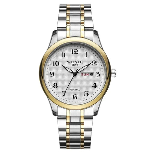 WLISTH S6150 Quartz Watch Luminous Wrist Bracelet with Stainless Steel Strap - Gold / for Men - 1