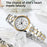 WLISTH S6150 Quartz Watch Luminous Wrist Bracelet with Stainless Steel Strap - Gold / for Men - 2