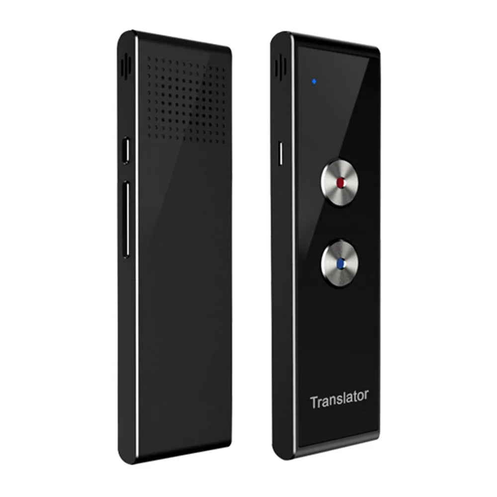 T8+ Bluetooth-compatible 40 Languages Speech Instant Translator for Travel, Learning - Black - 1