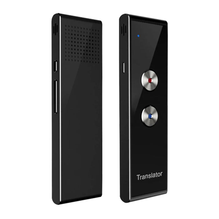 T8+ Bluetooth-compatible 40 Languages Speech Instant Translator for Travel, Learning - Black - 1