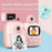 A19 Kids Instant Print Camera 24MP Zero Ink Kids Digital Camera Child Selfie Camera Toy - Pink - 2