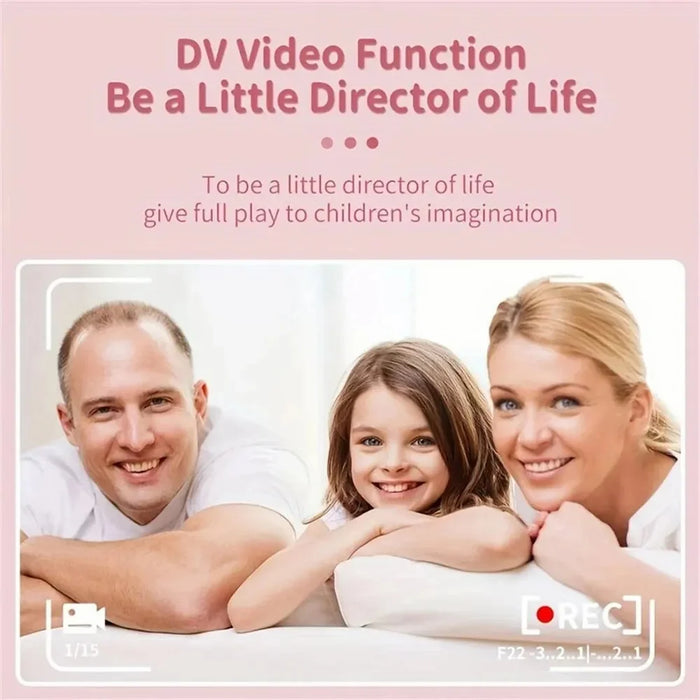 A19 Kids Instant Print Camera 24MP Zero Ink Kids Digital Camera Child Selfie Camera Toy - Pink - 4