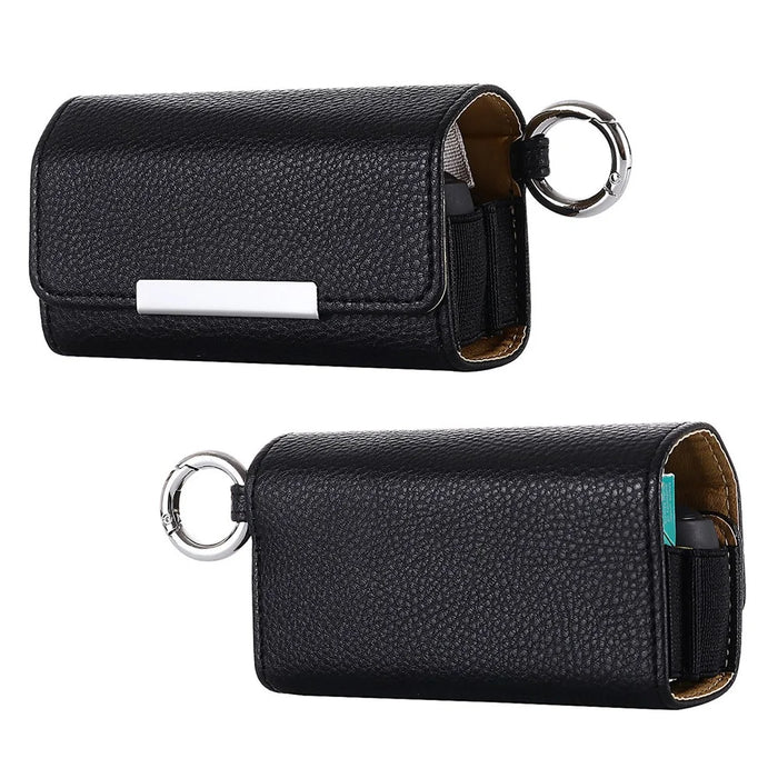 For IQOS 3 / Iluma Prime Case PU Leather Portable Electronic Cigarette Storage Bag - Black - 1