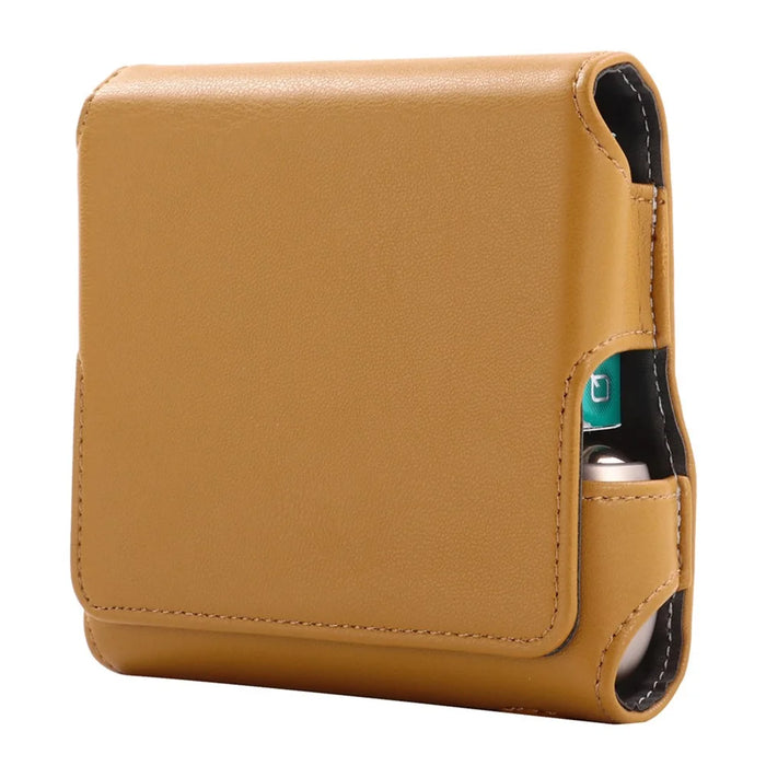 For IQOS 3 / 3 Duo / Iluma Cigarette Case Anti-Shock Protective Storage Cover - Light Brown - 1