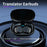 B66 Smart Bluetooth-compatible Translator Earbuds Real Time Earphone Translator Device for Business Travel Learning - Black - 3