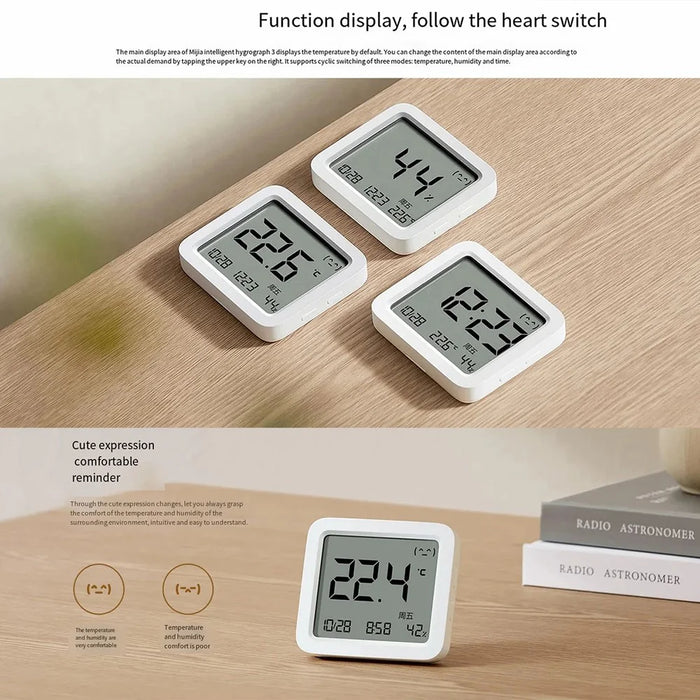 XIAOMI MIJIA MJWSDO5MMC Smart Thermometer Home Hygrometer Clock Humidity Monitor (Chinese Version) - 5