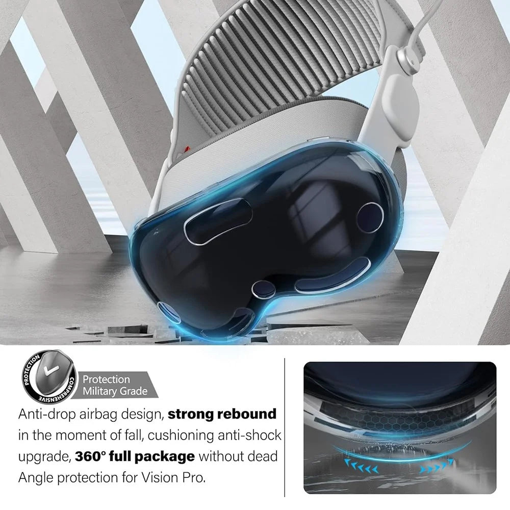 Protective Case for Apple Vision Pro MR Headset TPU+PC Anti-scratch Cover - 4