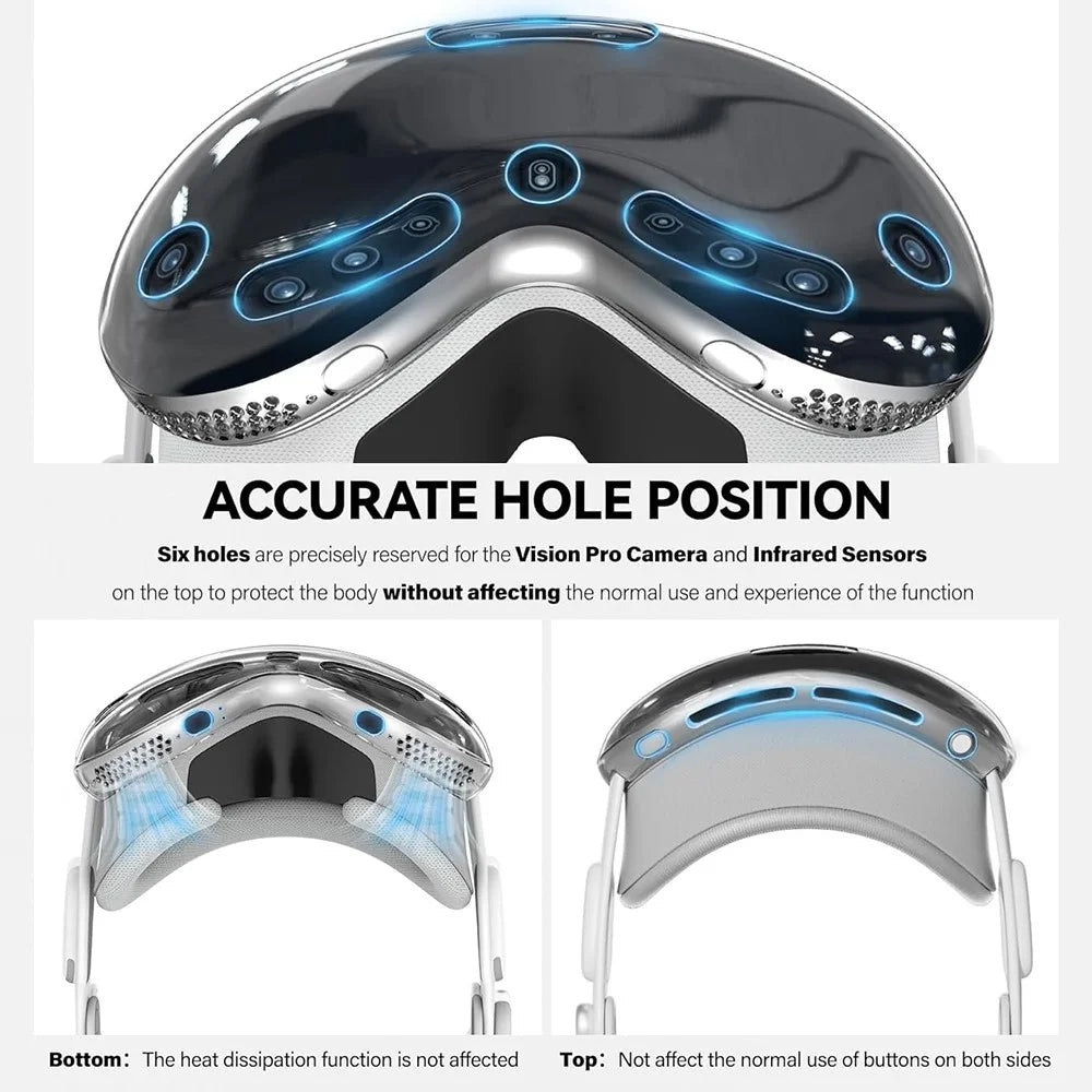 Protective Case for Apple Vision Pro MR Headset TPU+PC Anti-scratch Cover - 5