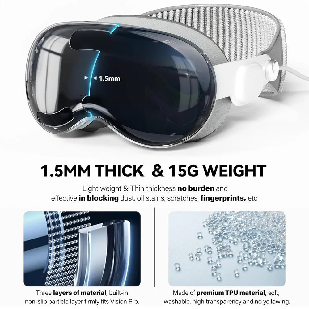 Protective Case for Apple Vision Pro MR Headset TPU+PC Anti-scratch Cover - 6