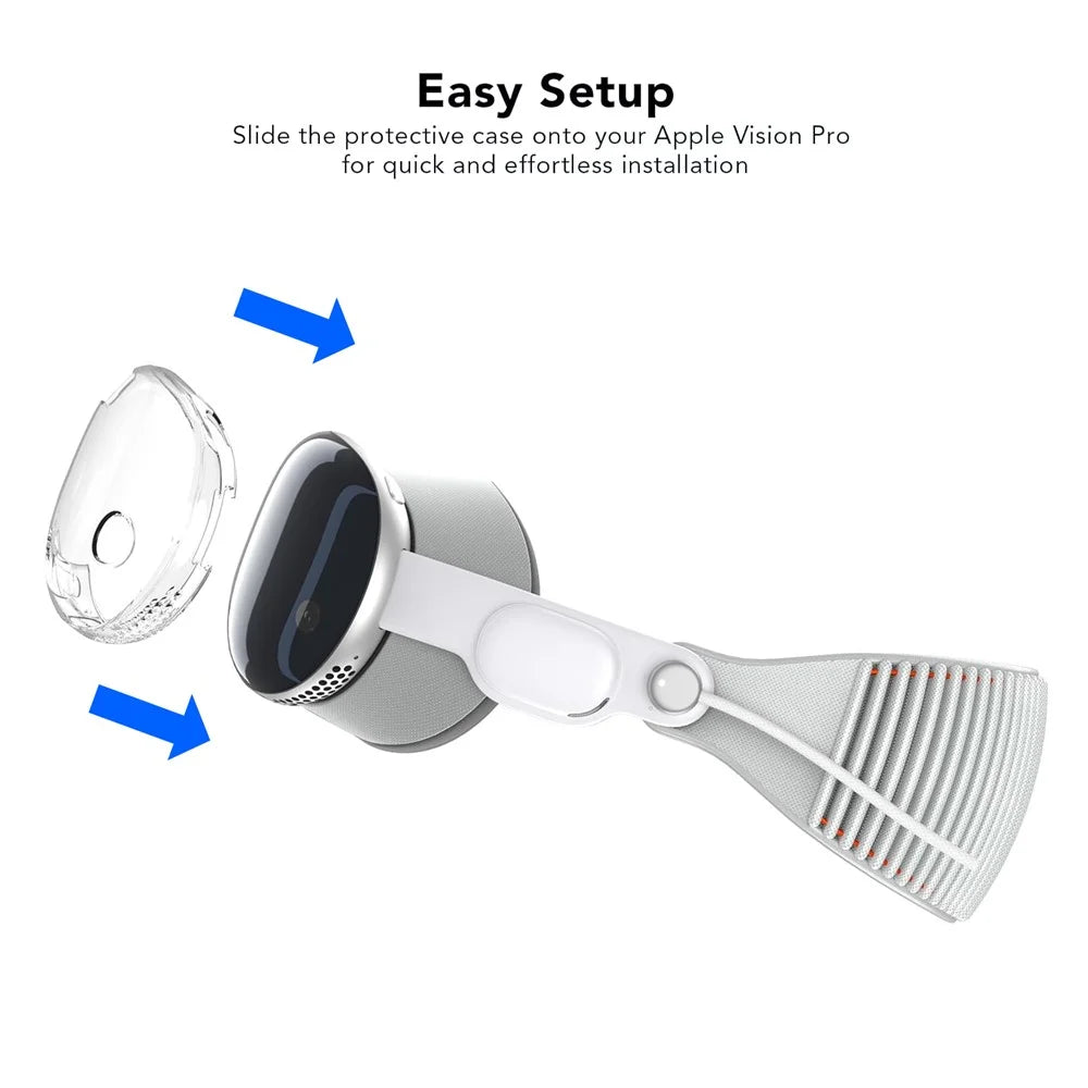 AHASTYLE WG146 TPU+PC Case for Apple Vision Pro Headset Protective Cover - Transparent - 6
