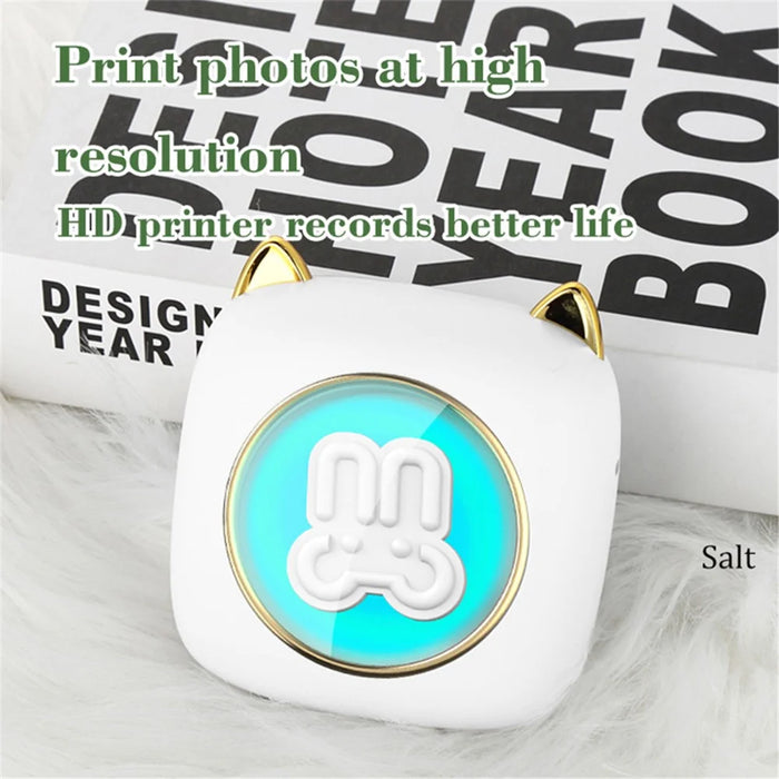 C23 Bluetooth-compatible Connection Thermal Printer Wireless Mini Pocket Printer, Standard Version - White - 5
