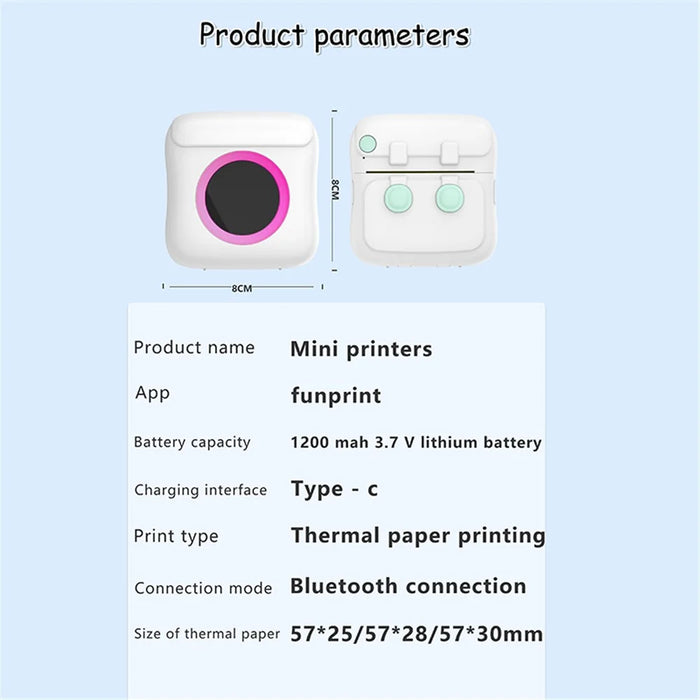 C22 Multifunctional Pocket Thermal Printer Bluetooth-compatible Label Maker, Standard Version - White - 7