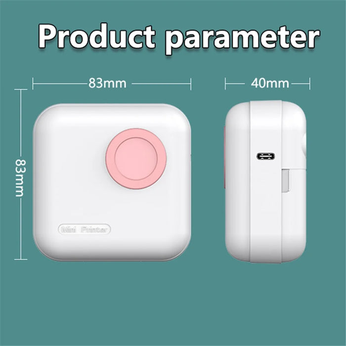M2 Portable Wireless Thermal Photo Printer Pocket Label Maker, Standard Version - Pink - 7