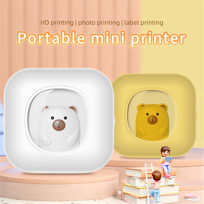 X7 Breathing Light Mini Portable Printer Wireless Thermal Photo Pocket Printer, Standard Version - Pink - 2