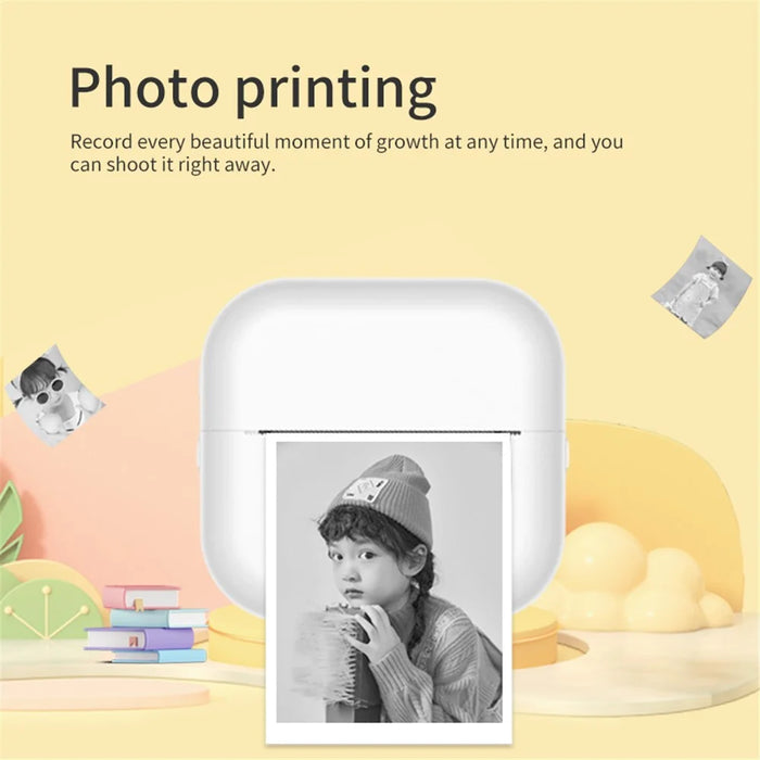 X7 Breathing Light Mini Portable Printer Wireless Thermal Photo Pocket Printer, Standard Version - Pink - 4