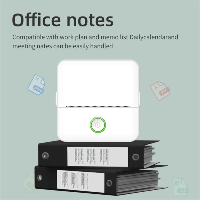 X6 Bluetooth-compatible Thermal Pocket Printer Inkless Note Sticker Maker Printing Machine - White - 7