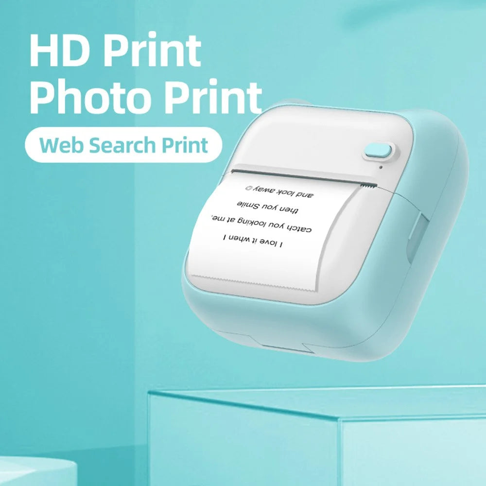 A31 Adhesive Mini Thermal Printer Handheld Portable Bluetooth-compatible Student Error Printer, Standard Version - Blue - 6