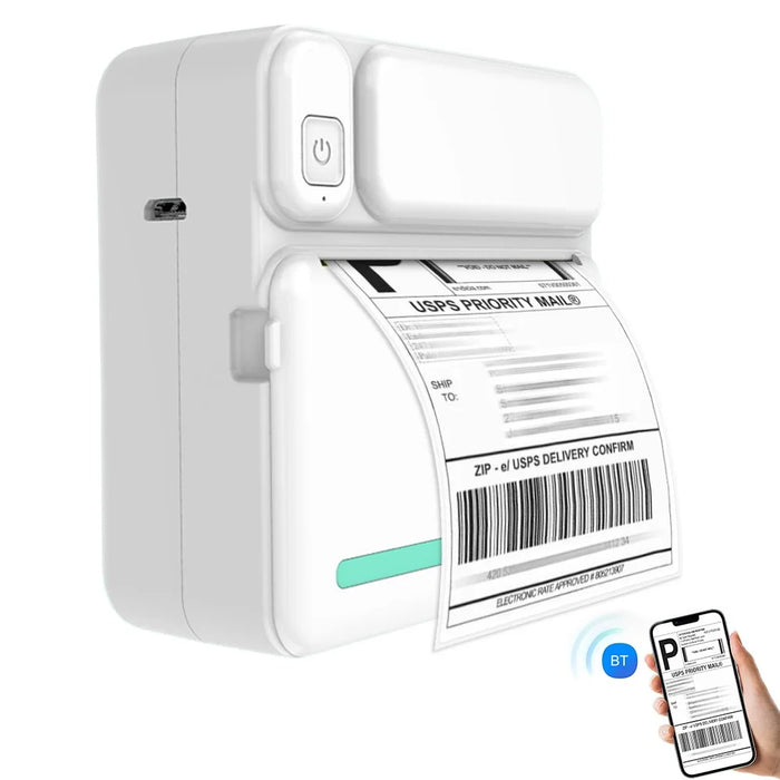C19 Mini Bluetooth-Compatible Thermal Printer Student Adhesive Sticker Smart Label Printer, Standard Version - Green - 1