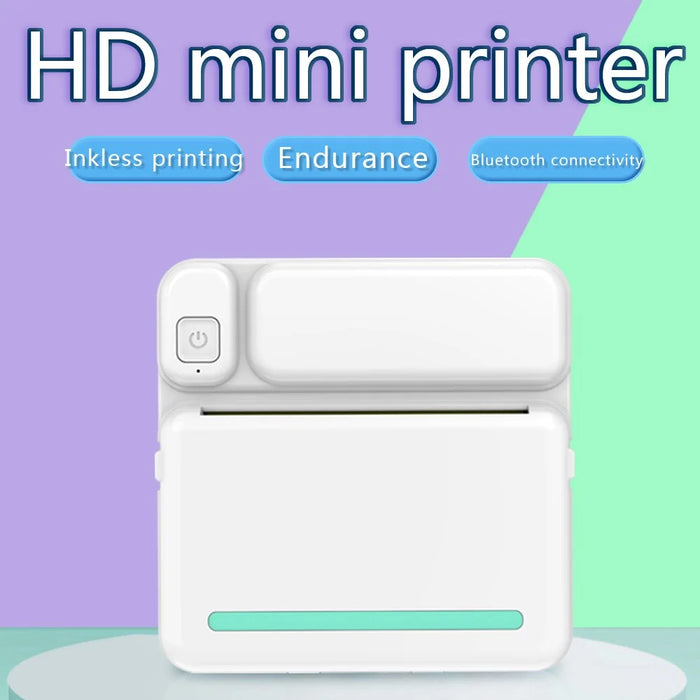 C19 Mini Bluetooth-Compatible Thermal Printer Student Adhesive Sticker Smart Label Printer, Standard Version - Green - 3
