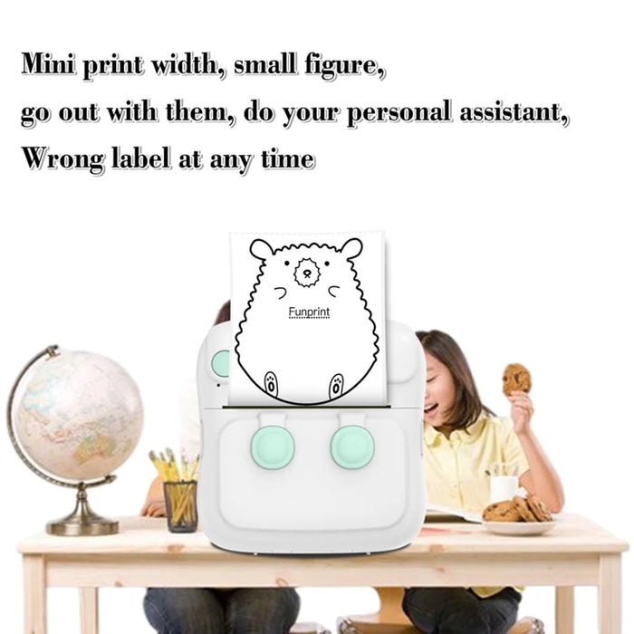 C22 Pocket Printer Bluetooth-compatible Inkless Mini Sticker Printer Colorful Atmosphere Light - Blue - 4
